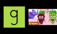Have Fun Teaching Fruit Alphabet G is for Grapes
