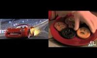 Lightning Blows His Tires And Jibjab Santa cookies At Once