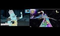 Regular Show Season 5 With Mario Kart 7 Rainbow Road
