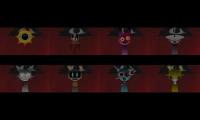 Mr. Sun, Mr. Fun Computer, Pinki, Clukr, Wenda, Fun Bot, Sky, Simon in horror mode