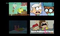 Thumbnail of Sparta MadHouse V3 Remix SpongeBob VS The Loud House Quadparison