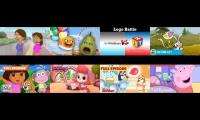 Pinkfong Wonderstar and bluey and dora and peppa pig and others