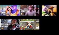 All 6 movies and tv shows trailers playing at the same time part 2