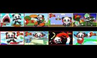 Thumbnail of 8 Combo Panda Intros Videos Playing At Once