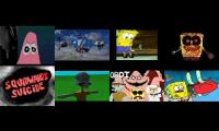 Thumbnail of 8 cursed spongebob videos at once