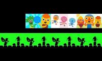 Minions watching 4 different videos