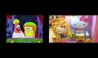 Thumbnail of SpongeBob and Patrick Ride the Fiery Fist O’ Pain vs Hello Kitty Popcorn Machine