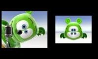 Gummy bear song normal vs right mirrored