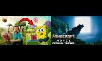 Thumbnail of MINECRAFT MOVIE and SPONGEBOB Parody Side-BySide Comparison