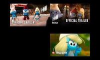 Thumbnail of All 4 Smurfs trailers playing at the same time