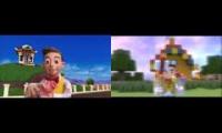 Thumbnail of the mine song But the song is 8 bit and the video is 32 bit original and minecraft
