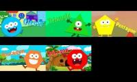 The Same Time! | Shape Song for Kids - Learn Shapes With Funny Shapes Clever Kids