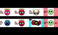 Geometry Dash Custom Difficulty Faces With Lobotomies At The Same Time