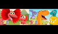 10 little dinosaur side by side