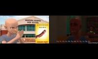 Classic Caillou Watches Sausage Party in School/Gets Grounded Split Im People Effect!