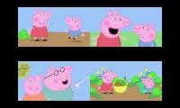4 Peppa Pig videos playing at the same time