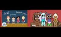 Thumbnail of head shoulder knees and toes comparsion videos