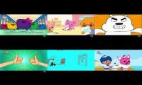 Thumbnail of the seven videos played at once
