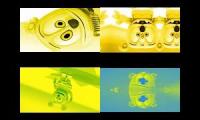 Gummy Bear Song HD Four At Once 3 Yellow Upside Down & 1 Yellow Mirrror