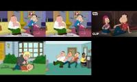 Peter and Lois and Chris and Joe is so mad at Quagmire