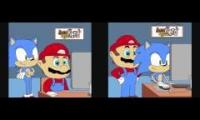 2 jumpscare Video of mario and sonic reaction