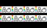 Thumbnail of 8 Draw and Color English Alphabet with Corresponding Objects 
