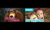 Masha and The Bear - See You Later (Episode 52) - 2 Languages Russian Vs English