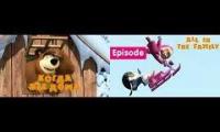 Masha and The Bear - All in The Family (Episode 32) - Russian Vs English - 2 Languages - Mashup
