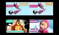 Masha and The Bear - All in The Family (Episode 32) - Spanish Vs Portuguese - 4 Languages - Mashup