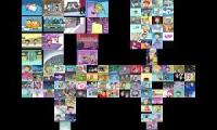 4 Seasons of the fairly oddparents (118 epsiodes at the same time)