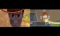 Toy Story (1995) - Woody and the other toys scare Sid Scene (Original Vs. Goanimate/Vyond Version)
