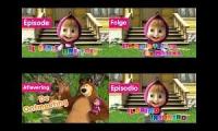 Masha and The Bear - How They Met (Episode 1) - 4 Europe Languages Mashup