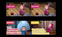 Masha and The Bear - One Two Three Light The Christmas Tree (Episode 3) - Spanish/Portuguese Mashup
