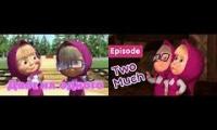 Masha and The Bear - Two Much (Episode 36) - Russian/English Mashup