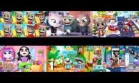 Talking Tom Gold Run vs My Talking Angela 2 vs My Talking hank islands Vs My Talking Tom 2