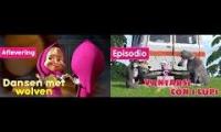 Masha and The Bear - Prances with Wolves (Episode 5) - Dutch/Italian Dub - Mashup