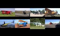 Thumbnail of Lots of aircraft starting up and taking off