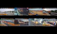 TRAINS -11 == WATCH EIGHT TRAINS AT ONCE