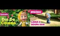 Masha and The Bear - Laundry Day (Episode 18) - Spanish EU/Portuguese EU Dub Mashup