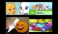 Thumbnail of talking tom and minis,annoying orange,oggy up to faster