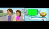 Dora Goes On A Scary Roller Coaster And Dies On Next On Cartoonito Template Circle Ident