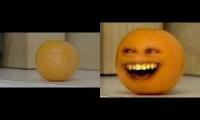 Normal orange and Annoying Orange