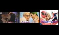 Spiderman y Deadpool Besauras en la boca
