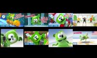 Thumbnail of all versions of the gummy bear song