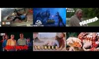 Thumbnail of Trending Nostalgic Movies. Jaws, Jurassic Park, Piranha, The Blob, Tremors, Lake Placid