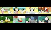 Sarah and duck 8 videos at once