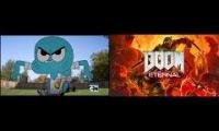 Thumbnail of gumball clip + doom eternal ost