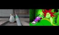 Thumbnail of skipper and courage the cowardly dog screaming moogle presents