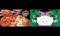 Thumbnail of ASMR PIZZA HUT EXTRA CHEESY PEPPERONI PIZZA MUKBANG 먹방 (No Talking) EATING Sounds in E Major 17