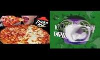 Thumbnail of ASMR PIZZA HUT EXTRA CHEESY PEPPERONI PIZZA MUKBANG 먹방 (No Talking) EATING Sounds in Split I KILLED